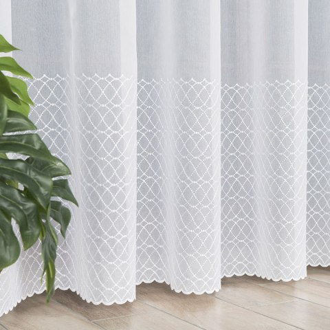 Firanka haftowana 023006 wysokość 280 cm kolor biały Firanka haftowana 023006 wysokość 280 cm kolor biały