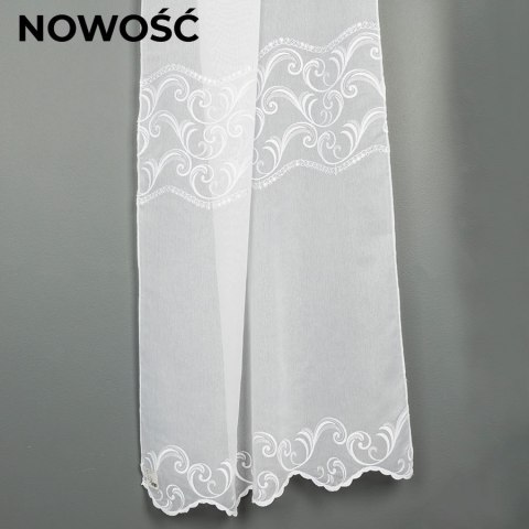 Firanka haftowana 034405 wysokość 250 cm kolor biały Firanka haftowana 034405 wysokość 250 cm kolor biały