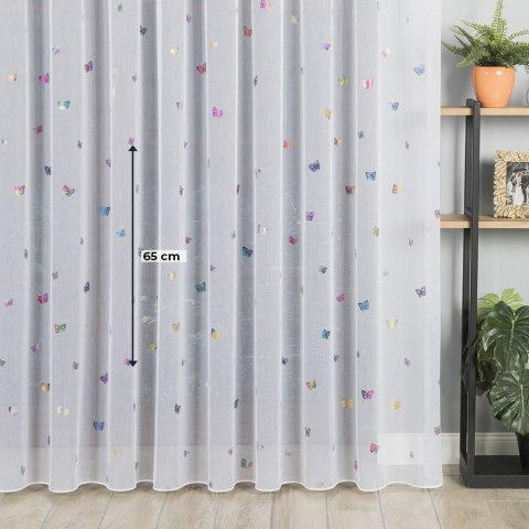 Firanka fantazyjna z ołowianką, wysokość 300cm, kolor 015 biały 308157/OLO/015/000300/1