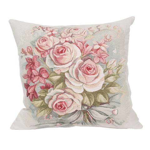 KWIATY VINTAGE Poszewka dekoracyjna gobelinowa, 45x45cm, kolor 001 700034/POP/001/045045/1 KWIATY VINTAGE Poszewka dekoracyjna gobelinowa, 45x45cm, kolor 001 700034/POP/001/045045/1