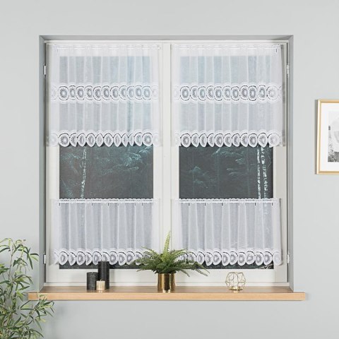 Zazdrostka z aplikacją ze wzorem pasowym, wysokość 60cm, kolor 001 biały - 112831 112769/000/001/000060/1 Zazdrostka z aplikacją ze wzorem pasowym, wysokość 60cm, kolor 001 biały - 112831 112769/000/001/000060/1