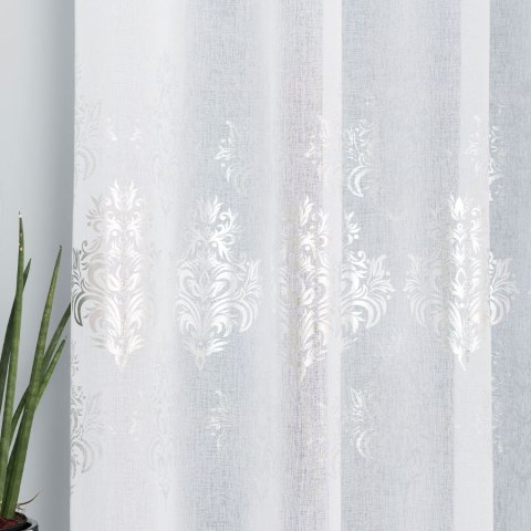 Firanka fantazyjna z ołowianką FDF003 wysokość 290 cm kolor biały