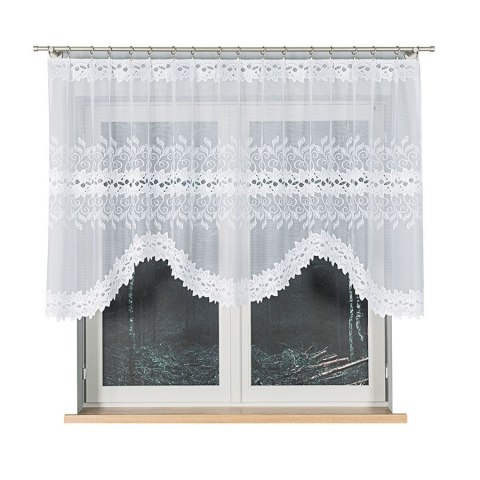 BASTIA Firanka żakardowa gotowa, szerokość 250 x wysokość 120cm, kolor 001 biały 648107/FBL/001/250120/1