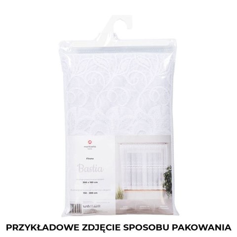 BASTIA Firanka żakardowa gotowa, szerokość 250 x wysokość 120cm, kolor 001 biały 648107/FBL/001/250120/1