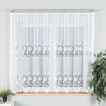 Firanka gotowa żakardowa DEMETRIA 160x300 cm kolor biały