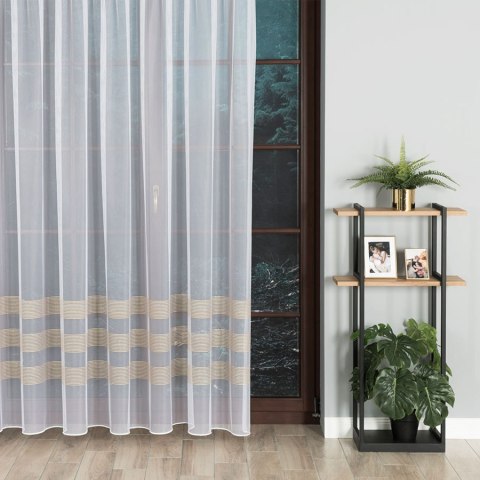 Firanka żakardowa z ołowianką 000282 wysokość 250 cm kolor biały