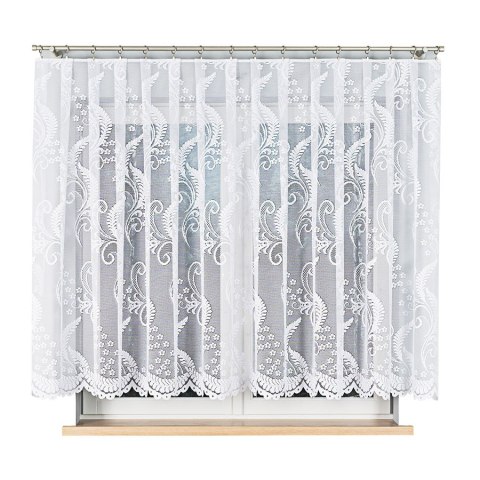 Firanka żakardowa 019245 wysokość 150 cm kolor biały