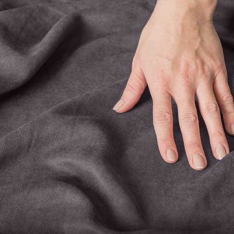 Tkanina dekoracyjna MILAS wysokość 290 cm kolor antracyt