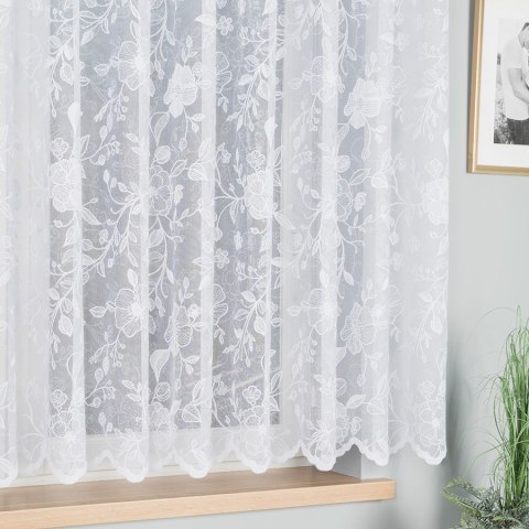 Firanka żakardowa ze wzorem po całości, wysokość 155cm, kolor 001 biały 054247/000/001/000155/1 Firanka żakardowa ze wzorem po całości, wysokość 155cm, kolor 001 biały 054247/000/001/000155/1