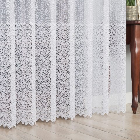 Firanka żakardowa ze wzorem po całości, wysokość 250cm, kolor 001 biały 107027/000/001/000250/1 Firanka żakardowa ze wzorem po całości, wysokość 250cm, kolor 001 biały 107027/000/001/000250/1
