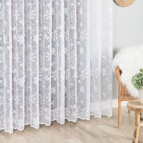 Firanka żakardowa ze wzorem po całości, wysokość 250cm, kolor 001 biały 107099/000/001/000250/1 Firanka żakardowa ze wzorem po całości, wysokość 250cm, kolor 001 biały 107099/000/001/000250/1