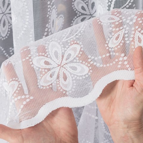 Firanka żakardowa ze wzorem po całości, wysokość 250cm, kolor 001 biały 107099/000/001/000250/1 Firanka żakardowa ze wzorem po całości, wysokość 250cm, kolor 001 biały 107099/000/001/000250/1