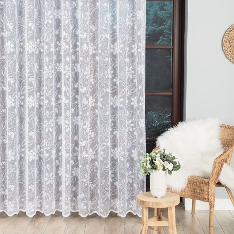 Firanka żakardowa ze wzorem po całości, wysokość 250cm, kolor 001 biały 107099/000/001/000250/1 Firanka żakardowa ze wzorem po całości, wysokość 250cm, kolor 001 biały 107099/000/001/000250/1