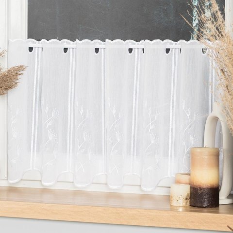 Zazdrostka haftowana panelowa na batyście, wysokość 40cm, kolor 001 biały 044224/420/001/000040/1 Zazdrostka haftowana panelowa na batyście, wysokość 40cm, kolor 001 biały 044224/420/001/000040/1