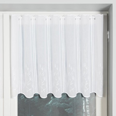 Zazdrostka haftowana panelowa na batyście, wysokość 60cm, kolor 001 biały 044224/420/001/000060/1 Zazdrostka haftowana panelowa na batyście, wysokość 60cm, kolor 001 biały 044224/420/001/000060/1