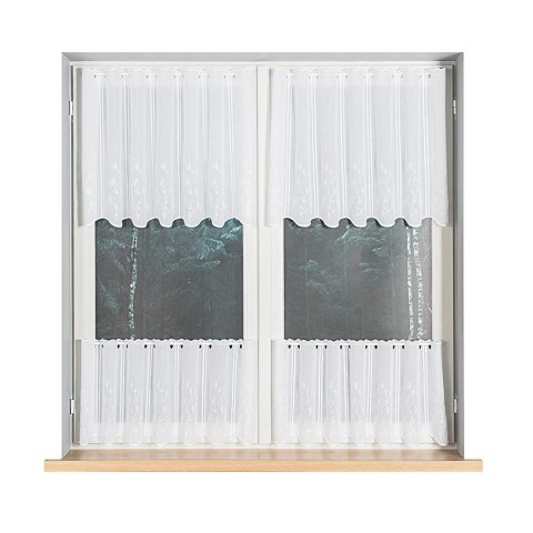 Zazdrostka haftowana panelowa na batyście, wysokość 60cm, kolor 001 biały 044224/420/001/000060/1 Zazdrostka haftowana panelowa na batyście, wysokość 60cm, kolor 001 biały 044224/420/001/000060/1