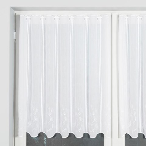 Zazdrostka haftowana panelowa na batyście, wysokość 90cm, kolor 001 biały 044224/420/001/000090/1 Zazdrostka haftowana panelowa na batyście, wysokość 90cm, kolor 001 biały 044224/420/001/000090/1