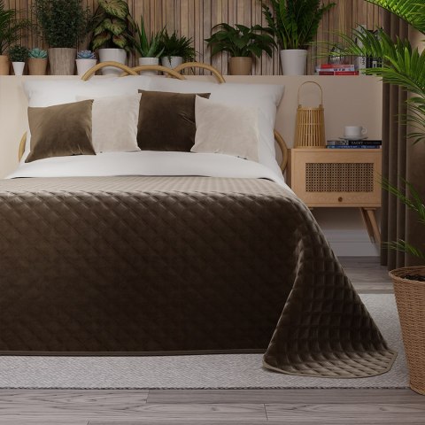 VELVI Narzuta dekoracyjna, rozmiar 170x210cm, kolor 002 brązowy VELVI0/NAP/002/170210/1