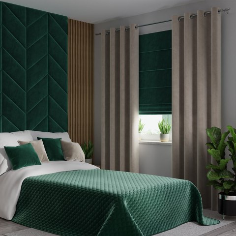 VELVI Narzuta dekoracyjna, rozmiar 220x240cm, kolor 012 szmaragdowy zielony VELVI0/NAP/012/220240/1 VELVI Narzuta dekoracyjna, rozmiar 220x240cm, kolor 012 szmaragdowy zielony VELVI0/NAP/012/220240/1