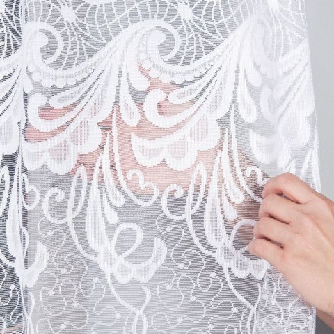 IWONA Firanka żakardowa gotowa, szerokość 400 x wysokość 160cm, kolor 001 biały 049312/FBL/001/400160/1 IWONA Firanka żakardowa gotowa, szerokość 400 x wysokość 160cm, kolor 001 biały 049312/FBL/001/400160/1