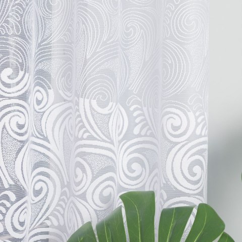 KINGA Firanka żakardowa odpasowana, szerokość 400 x wysokość 160cm, kolor 001 biały 023391/FOL/001/000162/1 KINGA Firanka żakardowa odpasowana, szerokość 400 x wysokość 160cm, kolor 001 biały 023391/FOL/001/000162/1
