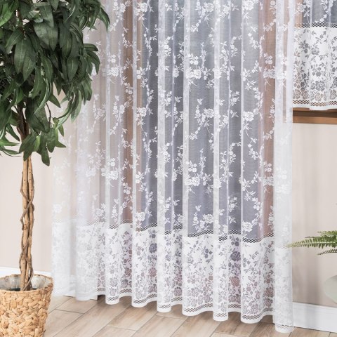 NATASZA Firanka żakardowa gotowa, szerokość 300 x wysokość 250cm, kolor 001 biały 049331/FBP/001/300250/1