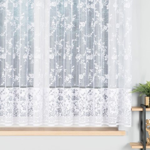 NATASZA Firanka żakardowa gotowa, szerokość 400 x wysokość 160cm, kolor 001 biały 049331/FBP/001/400160/1 NATASZA Firanka żakardowa gotowa, szerokość 400 x wysokość 160cm, kolor 001 biały 049331/FBP/001/400160/1