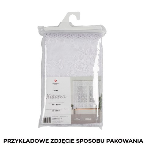 NATASZA Firanka żakardowa gotowa, szerokość 400 x wysokość 160cm, kolor 001 biały 049331/FBP/001/400160/1 NATASZA Firanka żakardowa gotowa, szerokość 400 x wysokość 160cm, kolor 001 biały 049331/FBP/001/400160/1