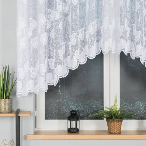 NORA Firanka żakardowa gotowa, szerokość 300 x wysokość 130cm, kolor 001 biały 023097/FBL/001/300130/1 NORA Firanka żakardowa gotowa, szerokość 300 x wysokość 130cm, kolor 001 biały 023097/FBL/001/300130/1