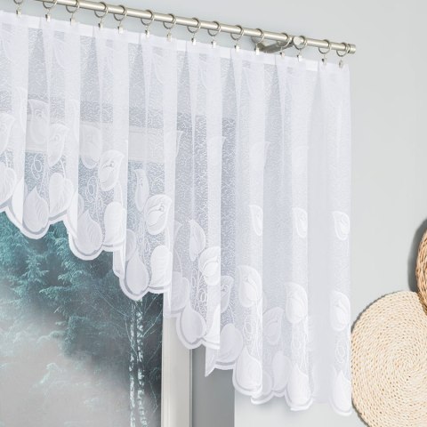 NORA Firanka żakardowa gotowa, szerokość 400 x wysokość 90cm, kolor 001 biały 023097/FBL/001/400090/1 NORA Firanka żakardowa gotowa, szerokość 400 x wysokość 90cm, kolor 001 biały 023097/FBL/001/400090/1