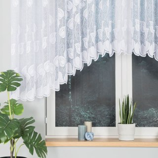 NORA Firanka żakardowa odpasowana, szerokość 400 x wysokość 130cm, kolor 001 biały 023097/FOL/001/000132/1
