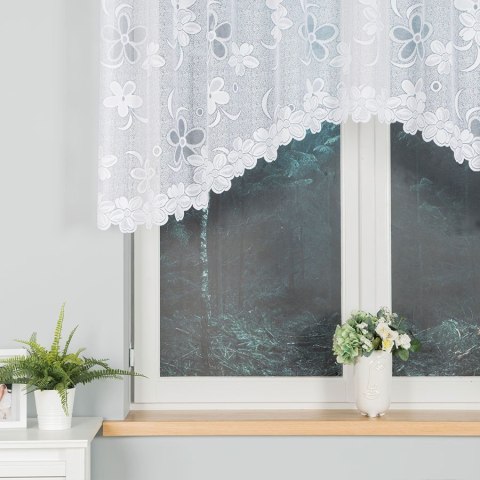 RENATA Firanka żakardowa gotowa, szerokość 250 x wysokość 110cm, kolor 001 biały 049885/FBL/001/250110/1