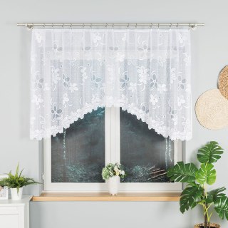 RENATA Firanka żakardowa gotowa, szerokość 250 x wysokość 110cm, kolor 001 biały 049885/FBL/001/250110/1