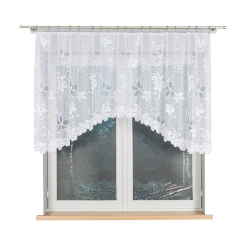 RENATA Firanka żakardowa gotowa, szerokość 250 x wysokość 110cm, kolor 001 biały 049885/FBL/001/250110/1