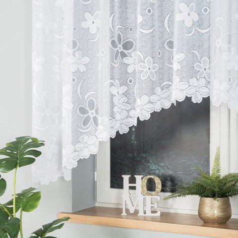 RENATA Firanka żakardowa gotowa, szerokość 300 x wysokość 150cm, kolor 001 biały 049885/FBL/001/300150/1