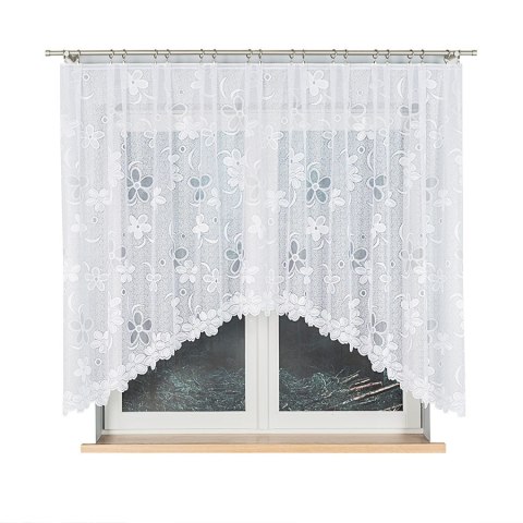RENATA Firanka żakardowa gotowa, szerokość 300 x wysokość 150cm, kolor 001 biały 049885/FBL/001/300150/1