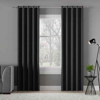 DONA Tkanina dekoracyjna typu blackout, wysokość 280cm, kolor 205 ciemny szary; antracytowy TD0015/TDP/205/000280/1