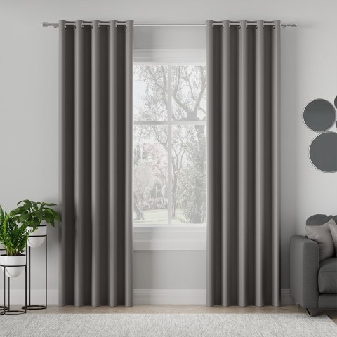 DONA Tkanina dekoracyjna typu blackout, wysokość 280cm, kolor 206 szary TD0015/TDP/206/000280/1 DONA Tkanina dekoracyjna typu blackout, wysokość 280cm, kolor 206 szary TD0015/TDP/206/000280/1