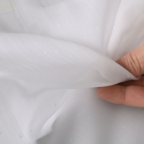 DORA Firanka z ołowianką, wysokość 300cm, kolor 001 biały 030306/OLO/001/000300/1