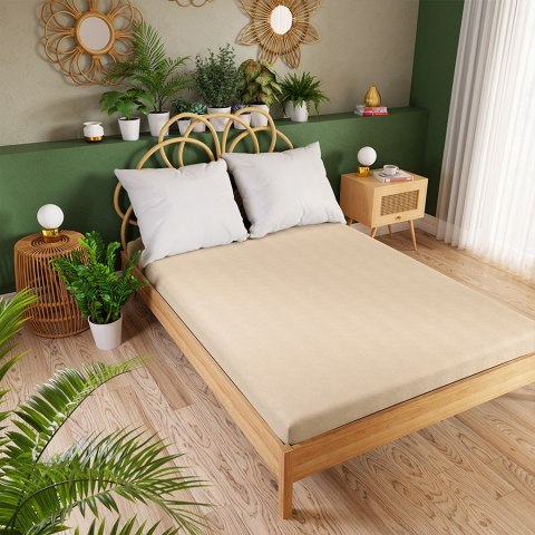 DREAMY PREMIUM Prześcieradło jersey z gumką, szerokość 220 x wysokość 200cm, kolor 010 jasny beżowy 100033/JEG/010/220200/1 DREAMY PREMIUM Prześcieradło jersey z gumką, szerokość 220 x wysokość 200cm, kolor 010 jasny beżowy 100033/JEG/010/220200/1