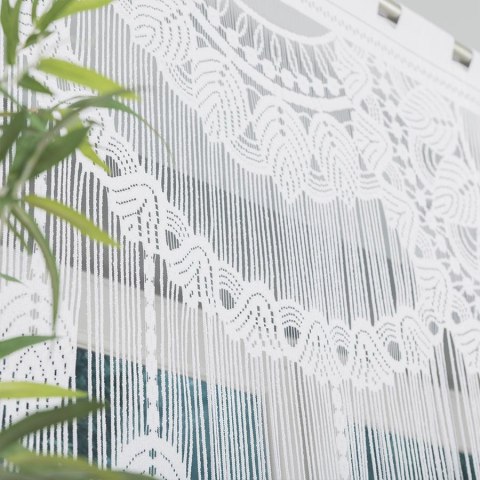 MAHIKA Makrama żakardowa gotowa, szerokość 160 x wysokość 90cm, kolor 001 biały 001475/PBL/001/160090/1 MAHIKA Makrama żakardowa gotowa, szerokość 160 x wysokość 90cm, kolor 001 biały 001475/PBL/001/160090/1
