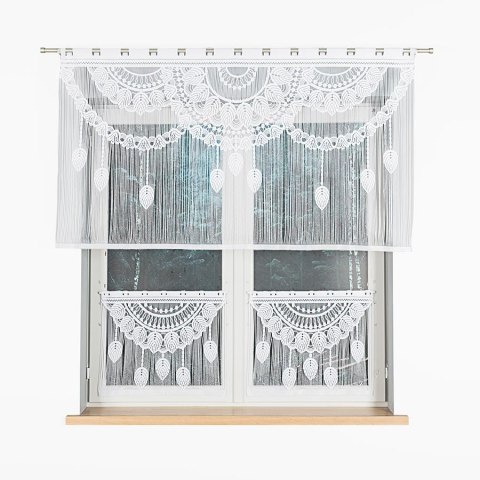 MAHIKA Zazdrostka makramowa żakardowa gotowa, szerokość 60 x wysokość 50cm, kolor 001 biały 001475/PBL/001/060050/1 MAHIKA Zazdrostka makramowa żakardowa gotowa, szerokość 60 x wysokość 50cm, kolor 001 biały 001475/PBL/001/060050/1