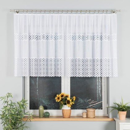 Firanka żakardowa na metry 018869 wysokość 100 cm kolor biały