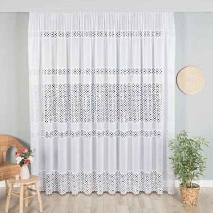 Firanka żakardowa na metry 018869 wysokość 300 cm kolor biały