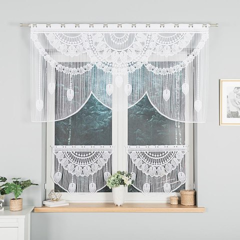 RANI Makrama żakardowa gotowa, szerokość 160 x wysokość 90cm, kolor 001 biały 001474/PBL/001/160090/1 RANI Makrama żakardowa gotowa, szerokość 160 x wysokość 90cm, kolor 001 biały 001474/PBL/001/160090/1