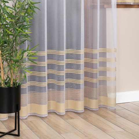 BALBINA Firanka żakardowa gotowa, szerokośc 200 x wysokość 250cm, kolor 004 biały ze złotym lurexem 000325/FBP/004/200250/1 BALBINA Firanka żakardowa gotowa, szerokośc 200 x wysokość 250cm, kolor 004 biały ze złotym lurexem 000325/FBP/004/200250/1