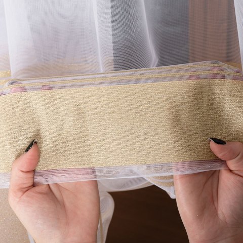 BALBINA Firanka żakardowa gotowa, szerokośc 200 x wysokość 250cm, kolor 004 biały ze złotym lurexem 000325/FBP/004/200250/1 BALBINA Firanka żakardowa gotowa, szerokośc 200 x wysokość 250cm, kolor 004 biały ze złotym lurexem 000325/FBP/004/200250/1