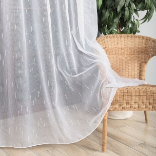 Firanka fantazyjna ze wzorem po całości z ołowianką, wysokość 300cm, kolor 001 biały 001357/OLO/001/000300/1