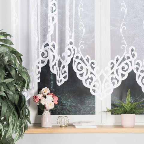 HERMINA Firanka żakardowa gotowa, szerokość 250 x wysokość 150cm, kolor 001 biały 019314/FBL/001/250150/1 HERMINA Firanka żakardowa gotowa, szerokość 250 x wysokość 150cm, kolor 001 biały 019314/FBL/001/250150/1