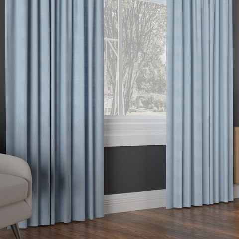 MILAS Zasłona gotowa na taśmie, szerokość 140 x wysokość 250cm, kolor 048 baby blue MILAS0/ZGT/048/140250/1